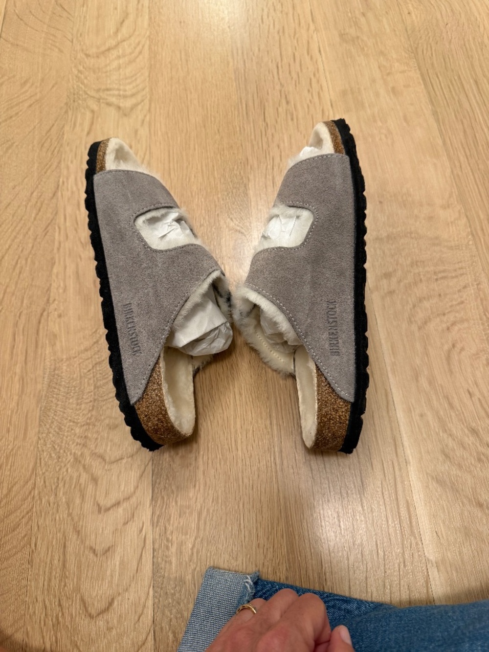 Birkenstock Arizona Shearling Size 39 Stone color - Picture 6 of 10